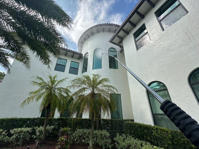 House exterior after a detailed soft wash