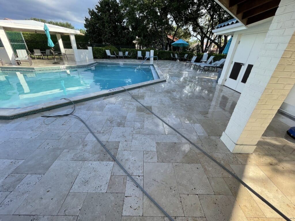 Pavers after cleaning and sealing