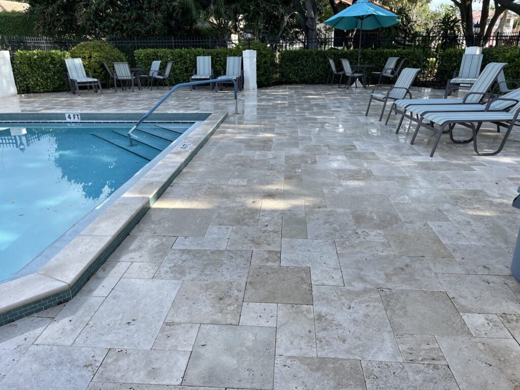 Pavers after cleaning and sealing